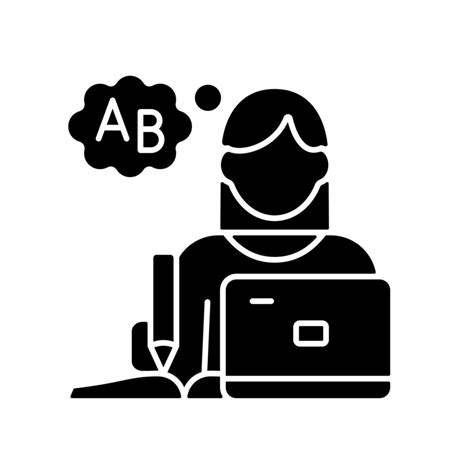 Copywriter Black Glyph Icon 3640307 Vector Art At Vecteezy