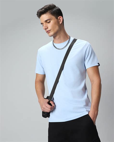 Buy Men's Blue T-shirt Online at Bewakoof