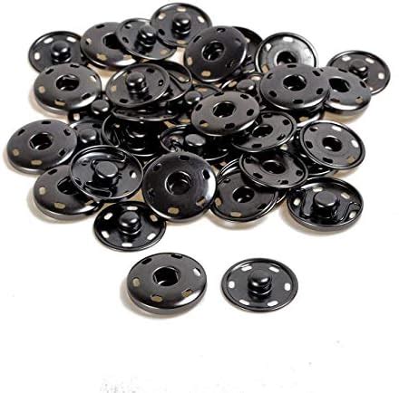 Sets Mm Large Size Gunmetal Black Sew On Rust Proof Snaps