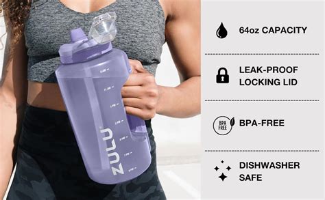 Amazon Zulu Goals Oz Large Half Gallon Jug Water Bottle With