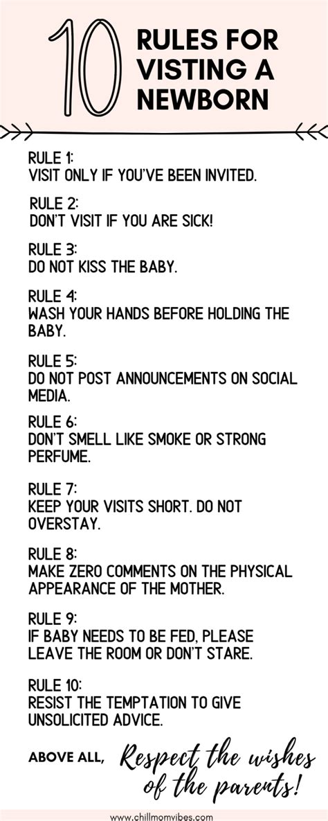 Newborn Visiting Rules Template