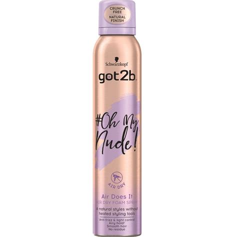 Schwarzkopf Got2b Oh My Nude Air Dry Foam Spray 200 Ml 2 25