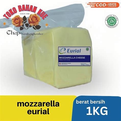 Jual Keju Mozzarella Eurial Kemasan Kg Mozzarella Cheese Mozzarella