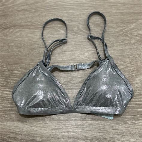 Swim Metallic Bikini Top Poshmark