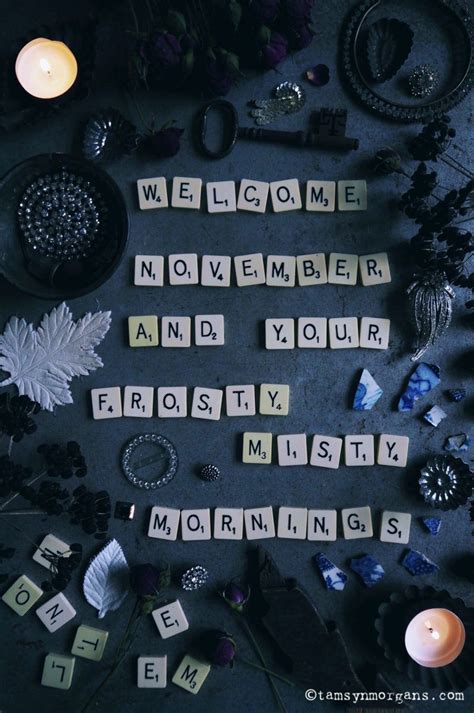 Welcome November Scrabble Flatlay By Tamsyn Morgans Welcome November