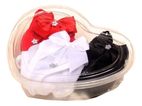 Kit C 3 Calcinhas Lingerie Sexy Em Embalagem Coração MercadoLivre