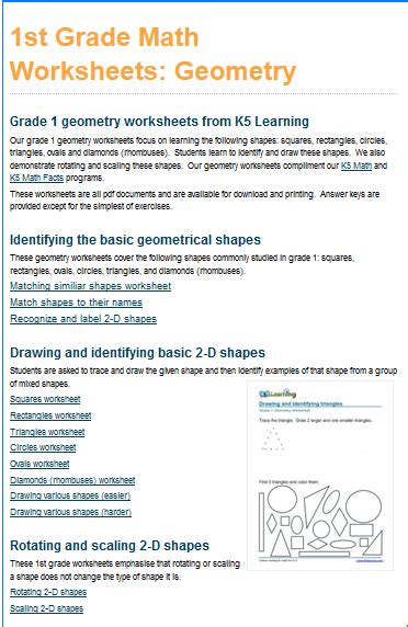 New First Grade Geometry Worksheets K Learning Hot Sex Picture