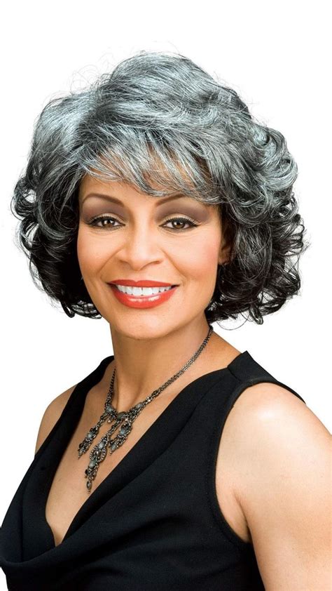 Barbara Wig Color 280 Salt and pepper - Foxy Silver Wigs Curly Shag ...