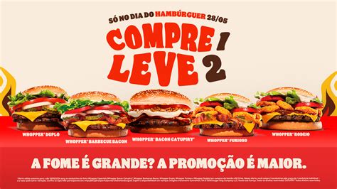 Burger King® Lança Promoção De Whoppers Especiais Em Dobro Para O Dia