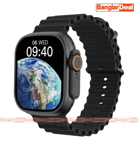 WiWu SW01 Ultra Bluetooth Calling Smart Watch Black IP68 Sports