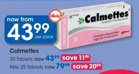 Calmettes Tablets Offer At Clicks