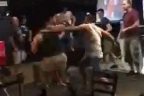 Shocking Footage Shows Pub Brawl Break Out As Fans Watch Conor Mcgregor