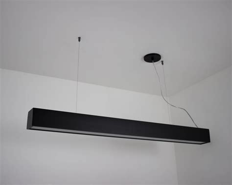 Lustre Pendente Office Slim Preto L Mpada Tubular Cm Iluminamundo