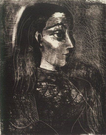 Pablo Picasso Jacqueline De Profil Droit Ii 1958 г Picasso