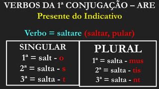 Verbos 1ª Conjugação - presente do Indicativo.pptx