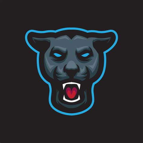 Black panther head mascot logo 22735639 Vector Art at Vecteezy