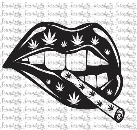 Smoking Lips Svg Lips Png Cannabis Png File Weed Png Etsy