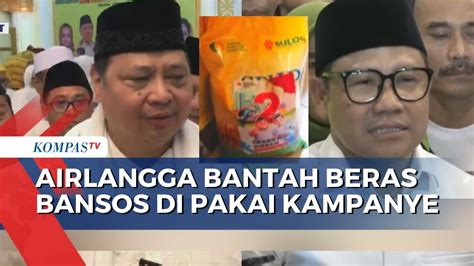 Menko Airlangga Bantah Beras Bansos Di Pakai Kampanye Muhaimin