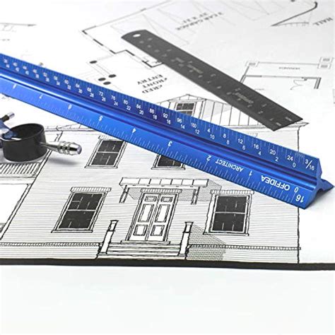 Offidea Architectural Scale Ruler 12 inch, Aluminum Architect Scale ...