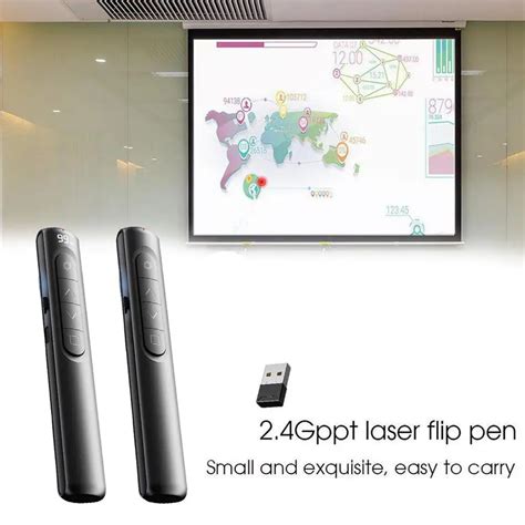 Беспроводная демонстрация Clicker 2,4G 100M Управление USB проектор ...
