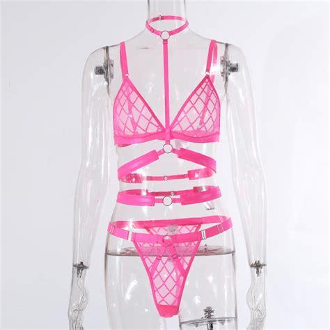 Generic Lace See Through Sexy Nightclub Hot Girl Underwear Female Perspective Binding Wind Sexy