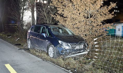 Autofahrer Landet Nach Sekundenschlaf In Zaun Zentralplus