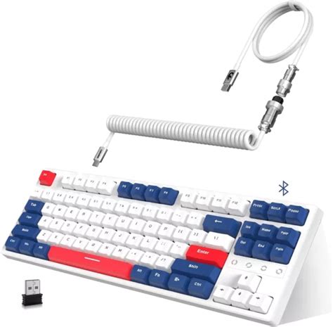 HOT SWAPPABLE WIRELESS Gaming Keyboard 2 4G BT 5 0 Wired Coiled Keyboard Cable 38 60 PicClick UK