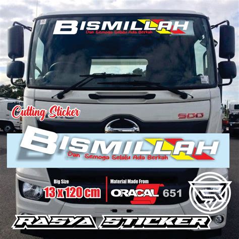 Jual Sticker Bismillah Truk Cutting Sticker Kaca Mobil Shopee