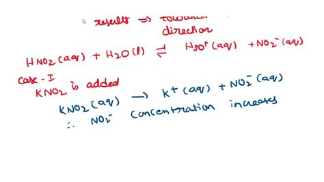 Solved Consider The Following Equilibrium Hno2aq H2o L ⇌ H3o