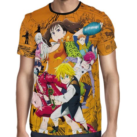 Camisa Nanatsu No Taizai Pecados Capitais Full Print Shopee Brasil