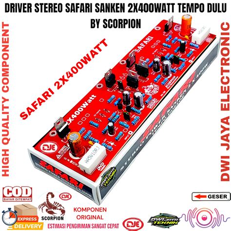 Jual Kit Driver Safari Stereo Power Sanken 2 X 400 Watt Scorpion