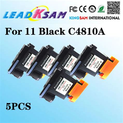 5pcs สำหรับ hp11 black printhead 11 Designjet70 90 100 110 500 510 ...