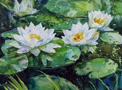Water Lilies, Картина - Roza Savinova | Artmajeur | Краска, Лотос ...
