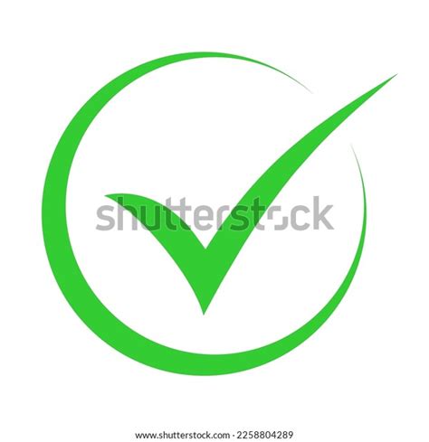 Green Check Mark Circle Vector Icon Stock Vector (Royalty Free ...