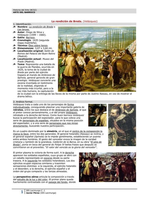 La Rendici N De Breda Velazquez Pdf Descarga Gratuita