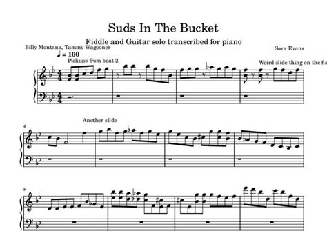 Suds In The Bucket Keyboard Sheet Music - Sara Evans