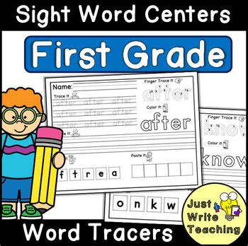 First Grade Sight Word Tracers By Just Write Teaching Tpt