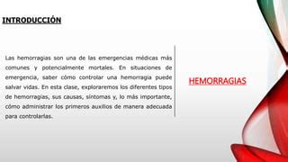 Tipos De Hemorragias Conceptos Y Como Tratar Ppt