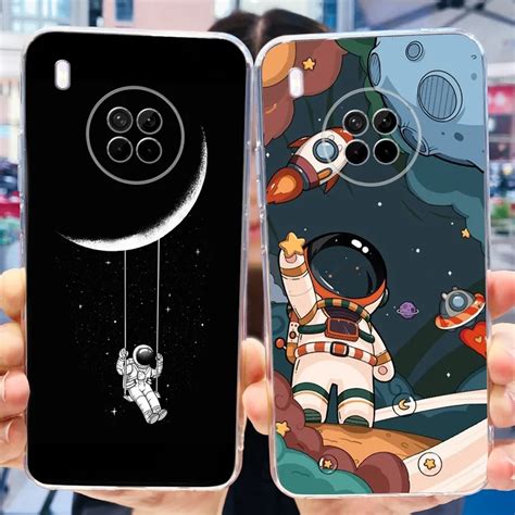 For Huawei Y9a Case 6 63 Lovely Astronaut Silicone Phone Cover For