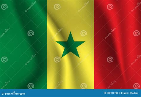 3D Waving Flag Of Senegal Stock Illustration Illustration Of Flag