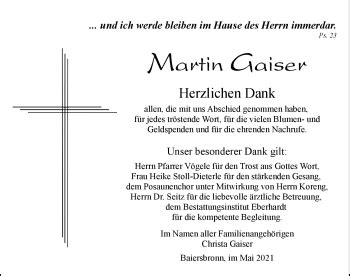 Traueranzeigen Von Martin Gaiser Schwarzw Lder Bote Trauer