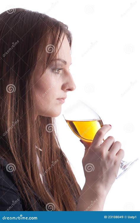 Girl With A Wine Glass Stock Image Image Of Young Wine 23108049