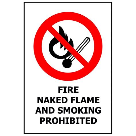 FIRE NAKED FLAME AND SMOKING PROHIBITED Safety Genius