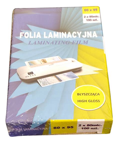 Folia Do Laminowania Laminacyjna B Yszcz Ca X Mic Szt Po Ysk