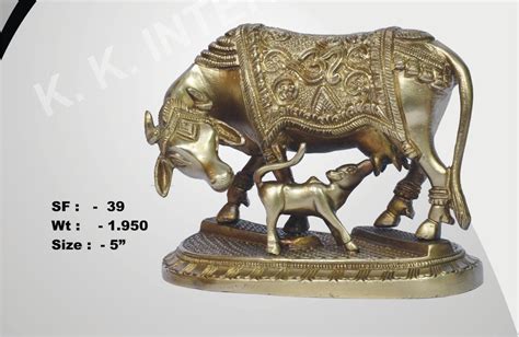 Brass Cow Calf Statue Manufacturer Seller In Aligarh K K