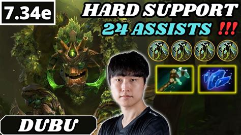 E Dubu Treant Protector Hard Support Gameplay Assists Dota