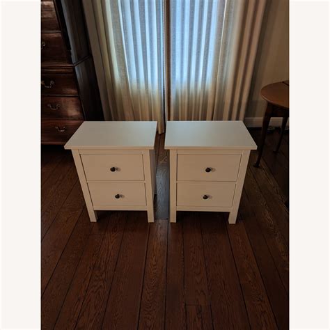 Two White Ikea Hemnes Nightstands Aptdeco