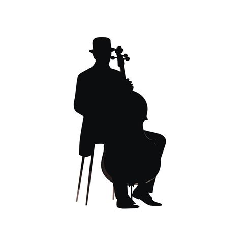 Cellist Playing Cello Silhouette 45338858 Vector Art at Vecteezy