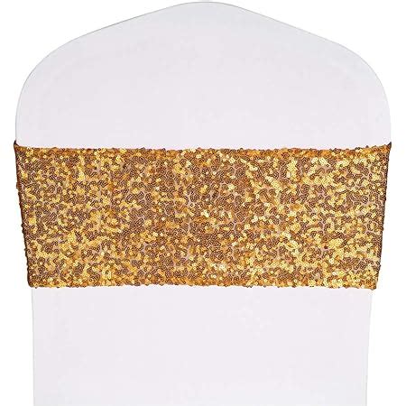 Amazon Squarepie Pack Of Elastic Sequin Chair Sashes Stretch