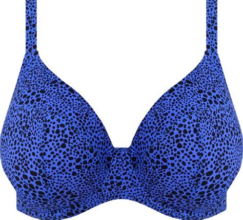 Elomi PEBBLE COVE UW PLUNGE BIKINI TOP Dames Bikinitopje Blue Maat